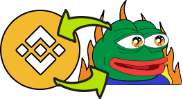 Swap BNB for Burning Pepe Icon
